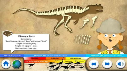 Dinosaur & Fossils for kids Ekran Görüntüleri