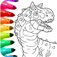 Dinosaur Coloring Book Glitter Dinosaur Coloring Book Glitter