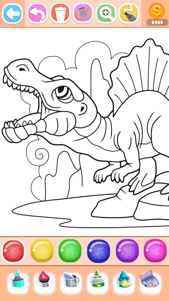 Dinosaur Coloring Book Glitter Screenshots