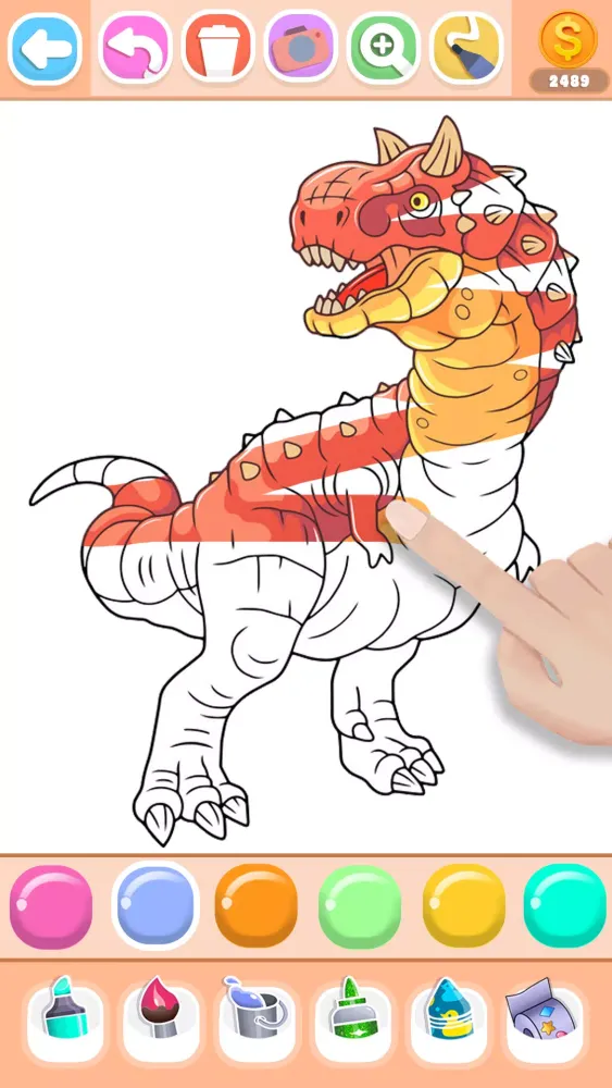 Dinosaur Coloring Book Glitter Screenshots