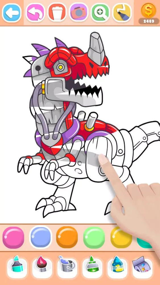Dinosaur Coloring Book Glitter Screenshots