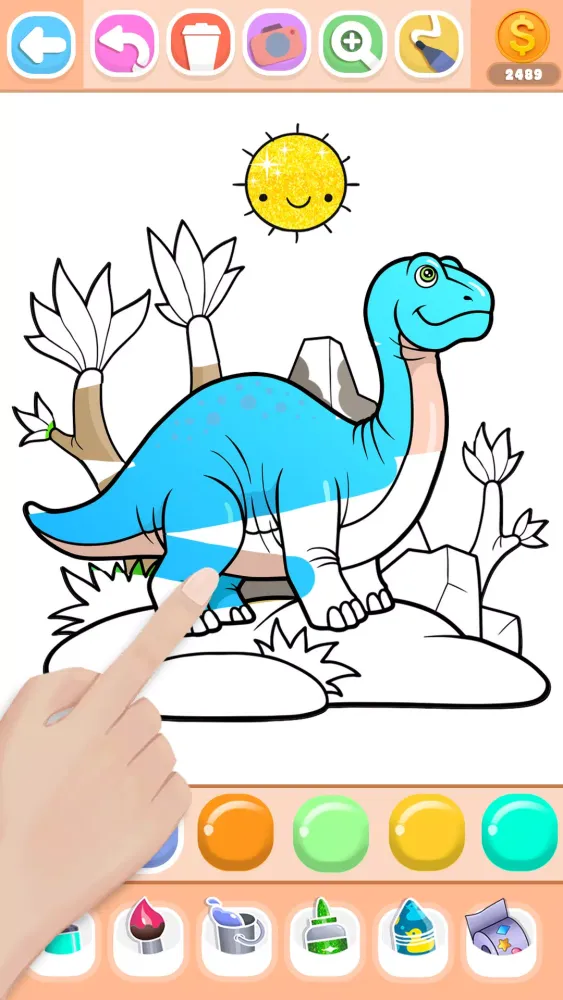 Dinosaur Coloring Book Glitter Screenshots