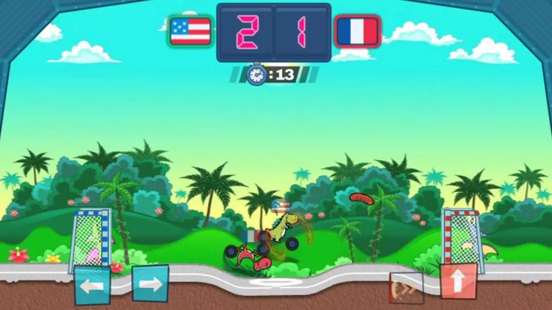 Capturas de tela do Dinosaur Soccer : Kick Sausage