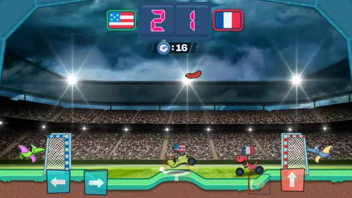 Capturas de tela do Dinosaur Soccer : Kick Sausage
