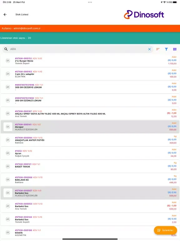 Zrzuty ekranu Dinosoft Mobile iPad 