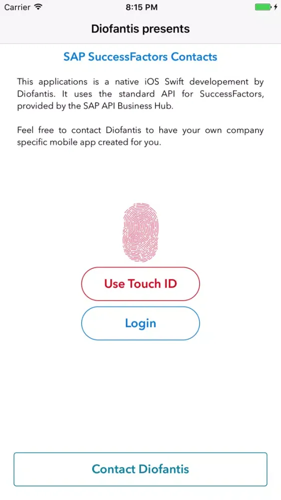 Zrzuty ekranu Contacts for SAP SuccessFactors by Diofantis