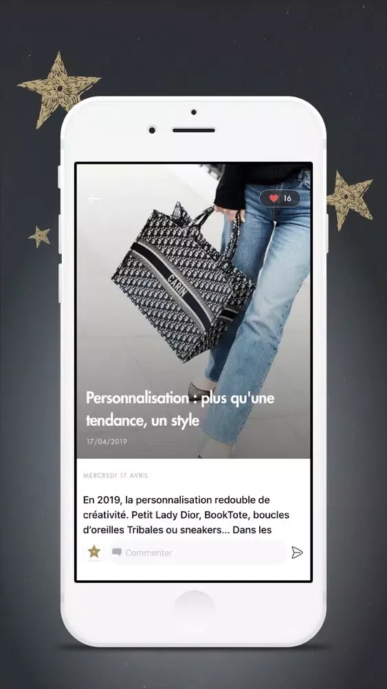 Capturas de tela do We Are Dior