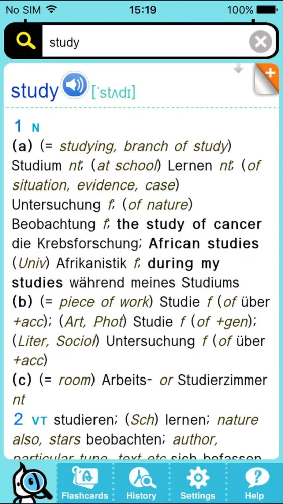 Collins Deluxe German English स्क्रीनशॉट