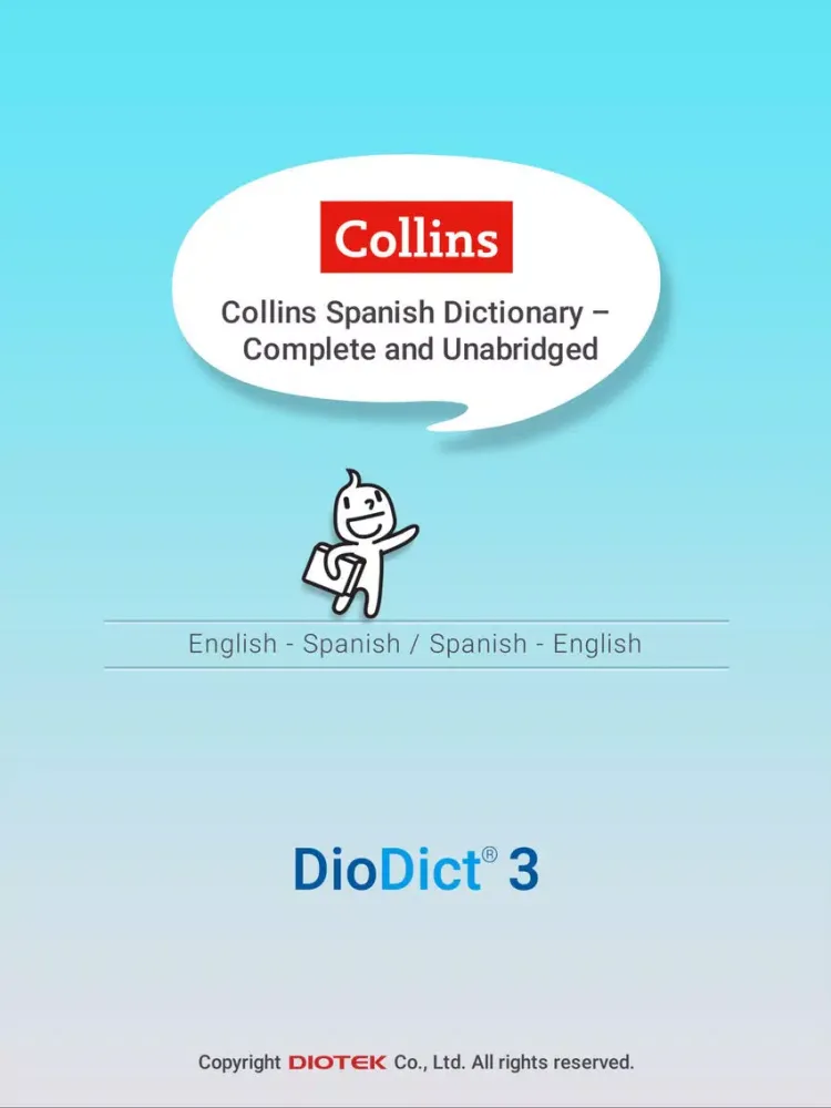 Tangkapan skrin Collins Spanish English iPad 