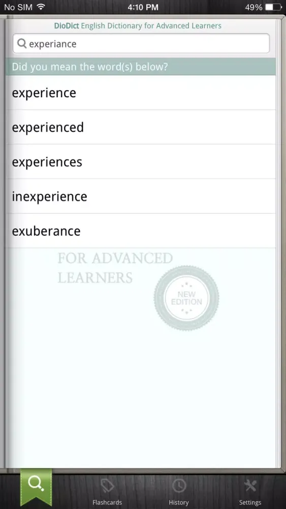Capturas de pantalla de DioDict4 English Advanced Dict