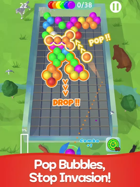 Captures d'écran de Bubble Invasions iPad 
