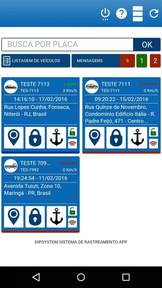 TOTAL AZUL RASTREAMENTO Screenshots