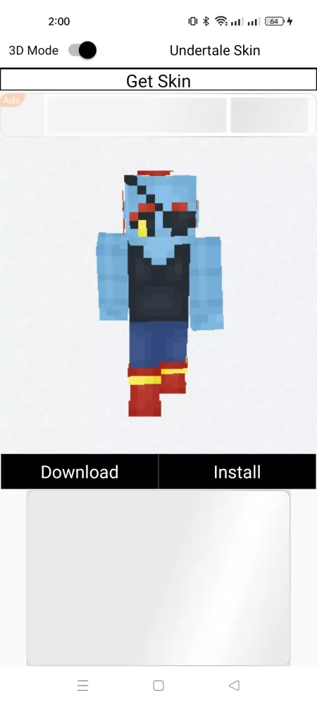 Tangkapan skrin Undertale Skins for Minecraft