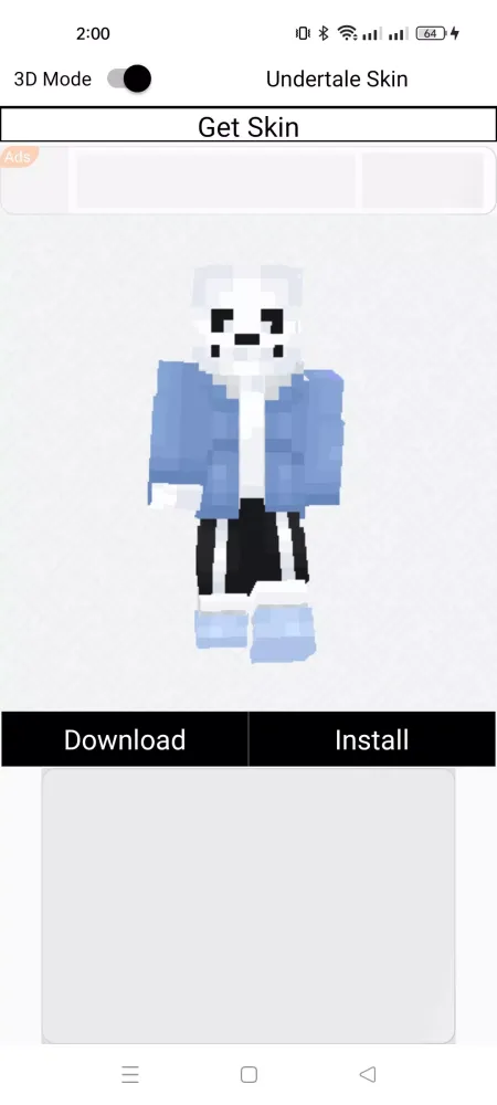 Tangkapan skrin Undertale Skins for Minecraft