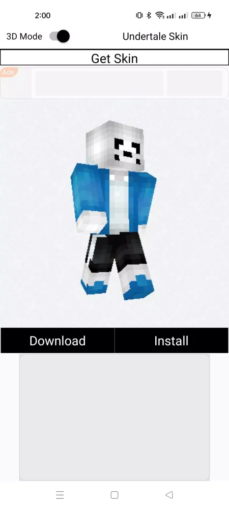 Tangkapan skrin Undertale Skins for Minecraft