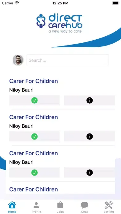 ภาพหน้าจอของ Direct Care Hub