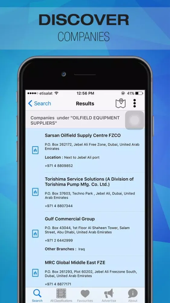 ภาพหน้าจอของ Oil and Gas Directory - Middle East