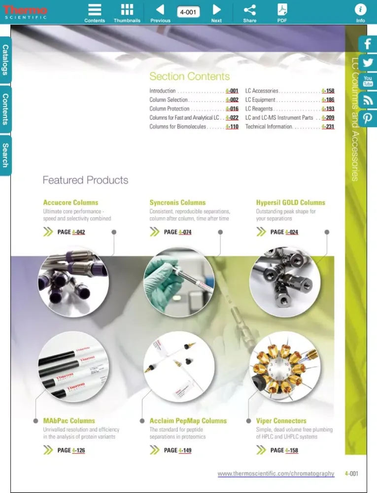 Thermo Scientific Chromatography Catalogs iPad 应用截图