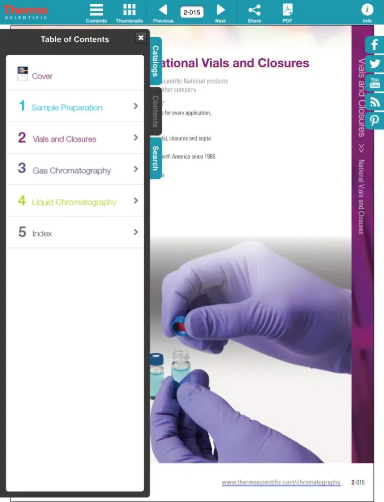 Thermo Scientific Chromatography Catalogs iPad 应用截图