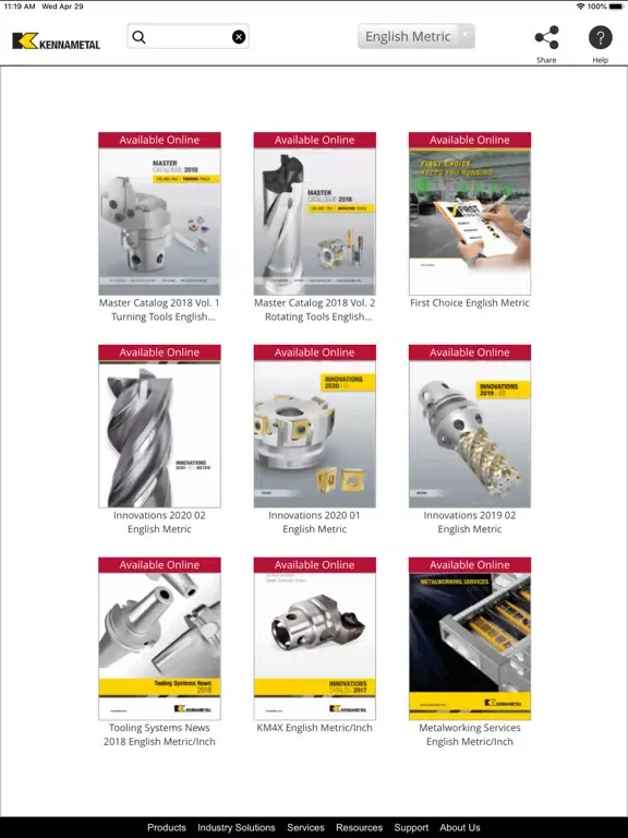 Kennametal Catalogs iPad 應用截圖
