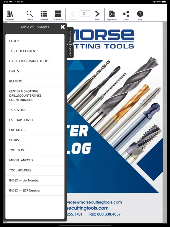 Morse Cutting Tools iPad  स्क्रीनशॉट