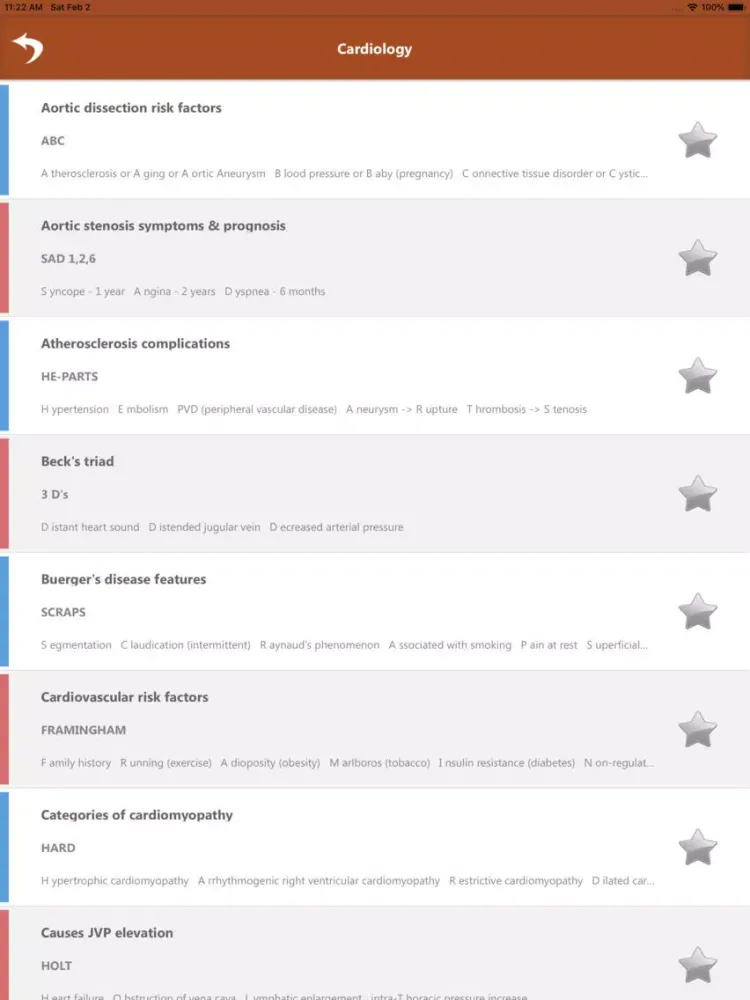 Capturas de pantalla de Clinic Pathology Mnemonics iPad 