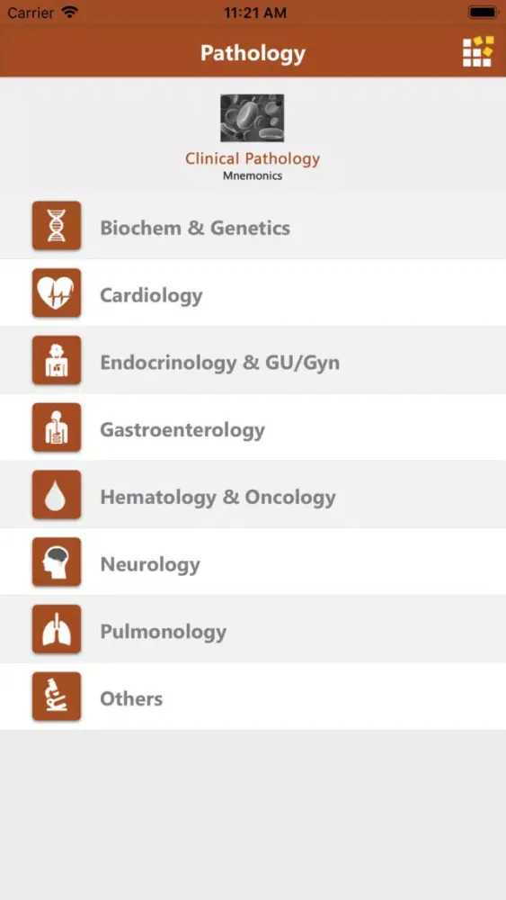 Capturas de pantalla de Clinic Pathology Mnemonics