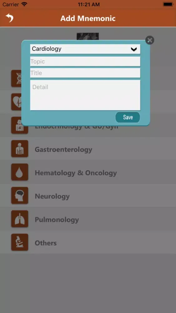 Capturas de pantalla de Clinic Pathology Mnemonics