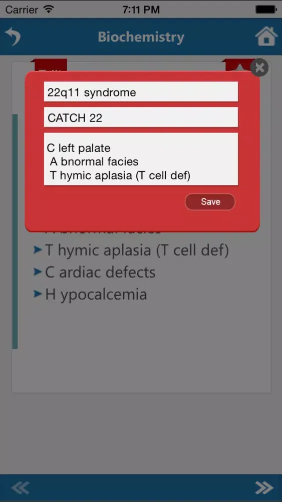 Captures d'écran de COMLEX Mnemonics