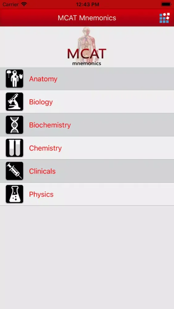 MCAT Mnemonics应用截图