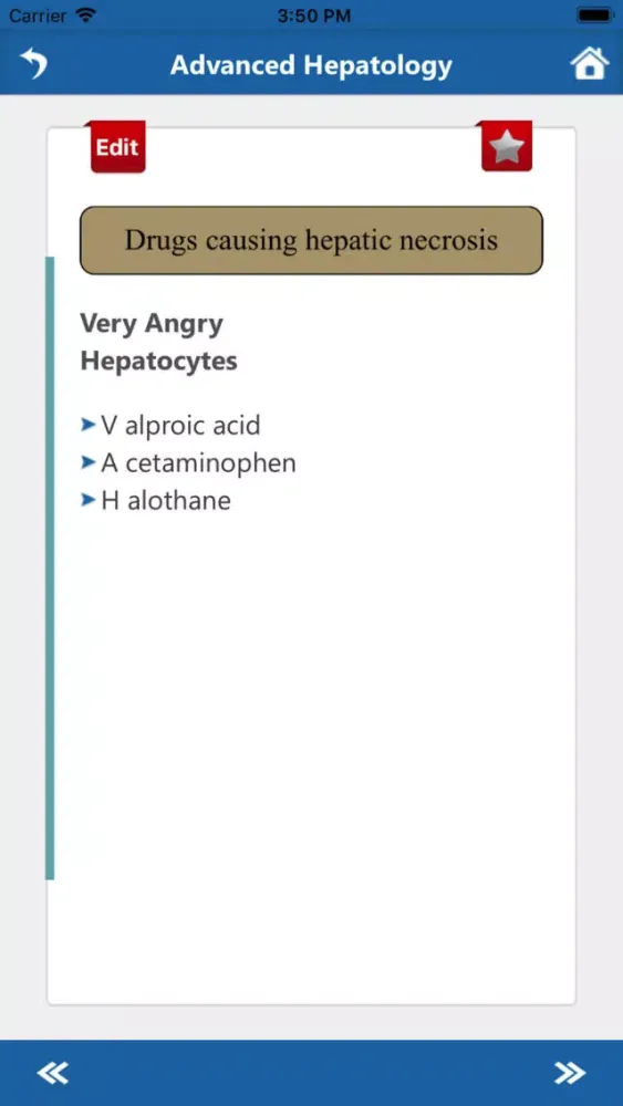 Captures d'écran de Gastroenterology Mnemonics