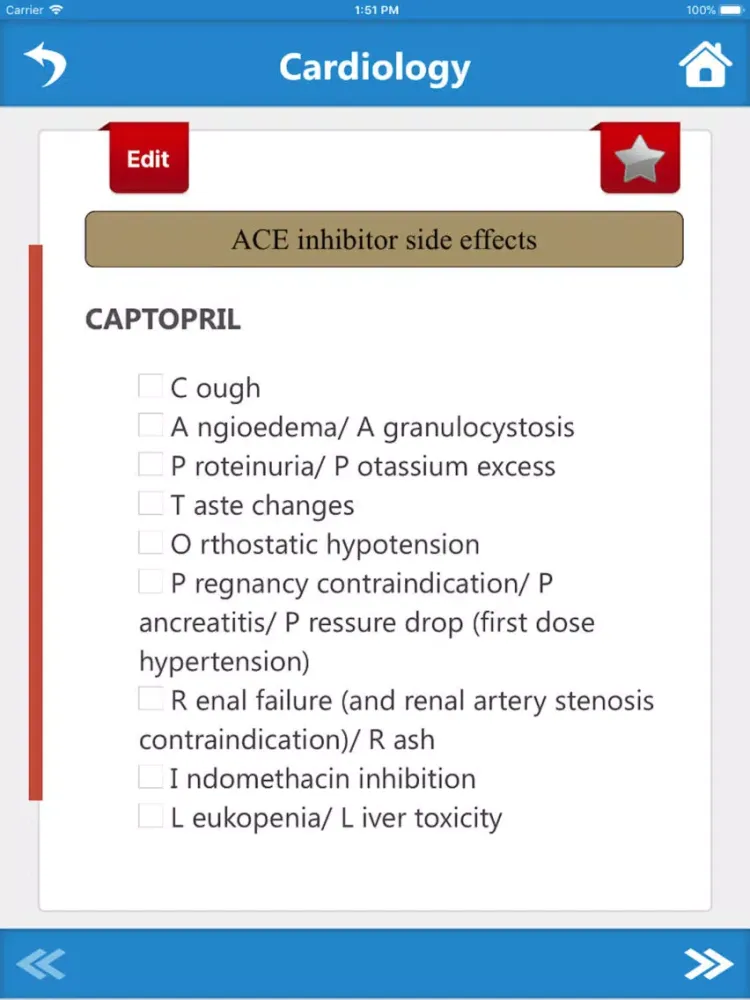 Tangkapan skrin Pharmacology Mnemonics iPad 