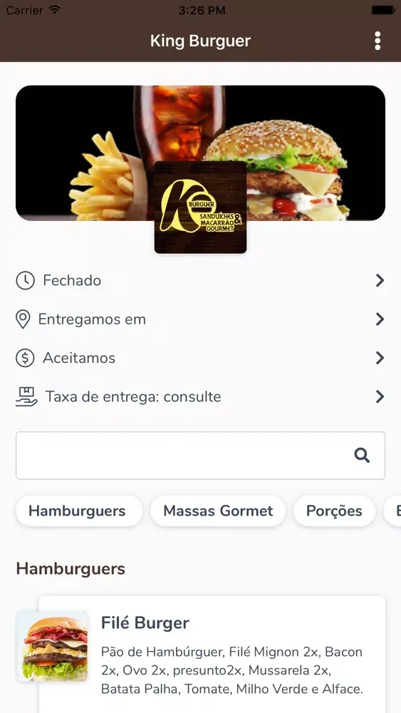 Captures d'écran de King Burguer