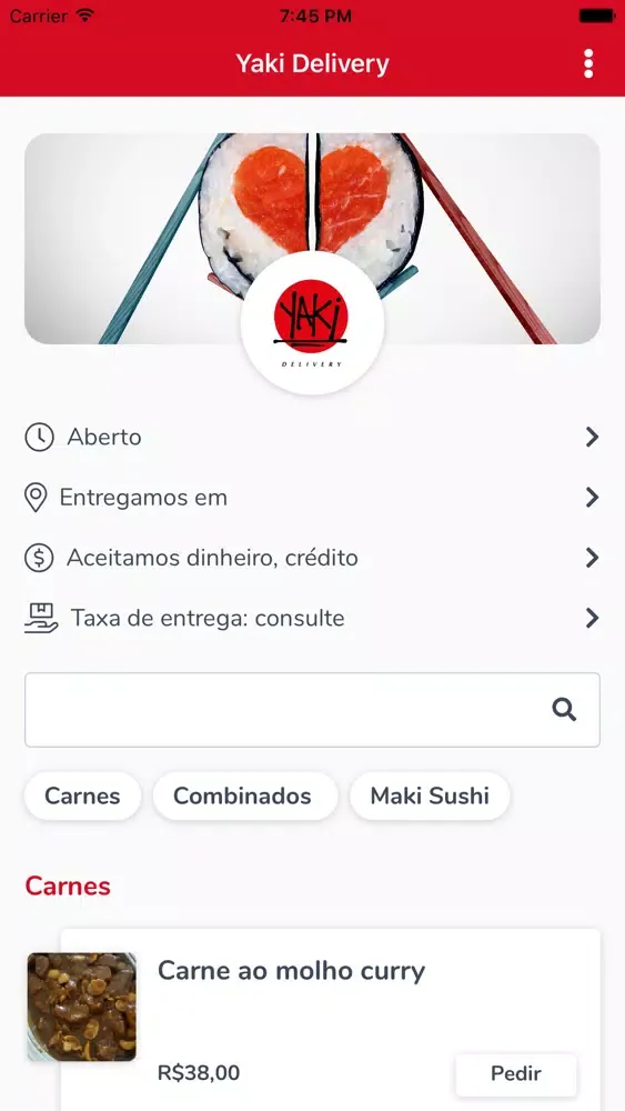 Yaki Delivery. 스크린샷