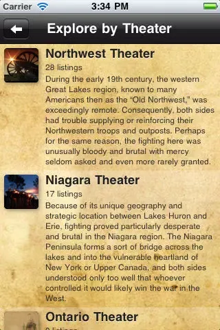 Tangkapan layar The War of 1812: Guide to Historic Sites