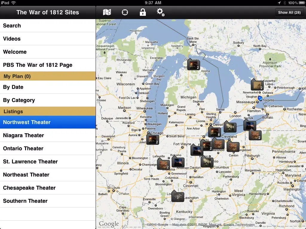 Capturas de pantalla de The War of 1812: Guide to Historic Sites for iPad iPad 