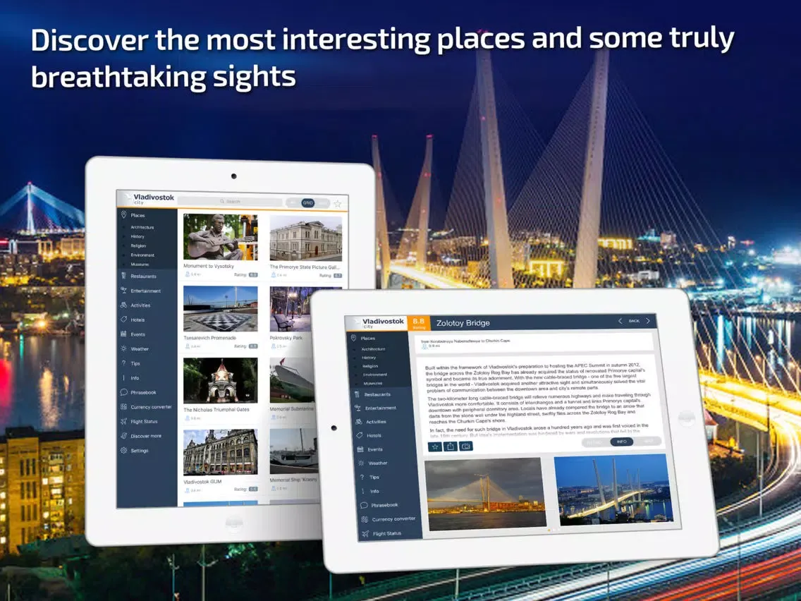 Tangkapan skrin Vladivostok Travel Guide iPad 