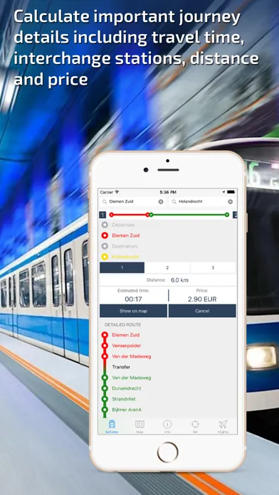 Amsterdam Metro Guide and Route Planner Screenshots