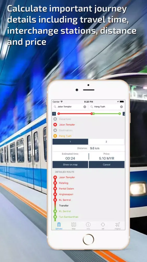 Capturas de tela do Kuala Lumpur Metro Guide and Route Planner
