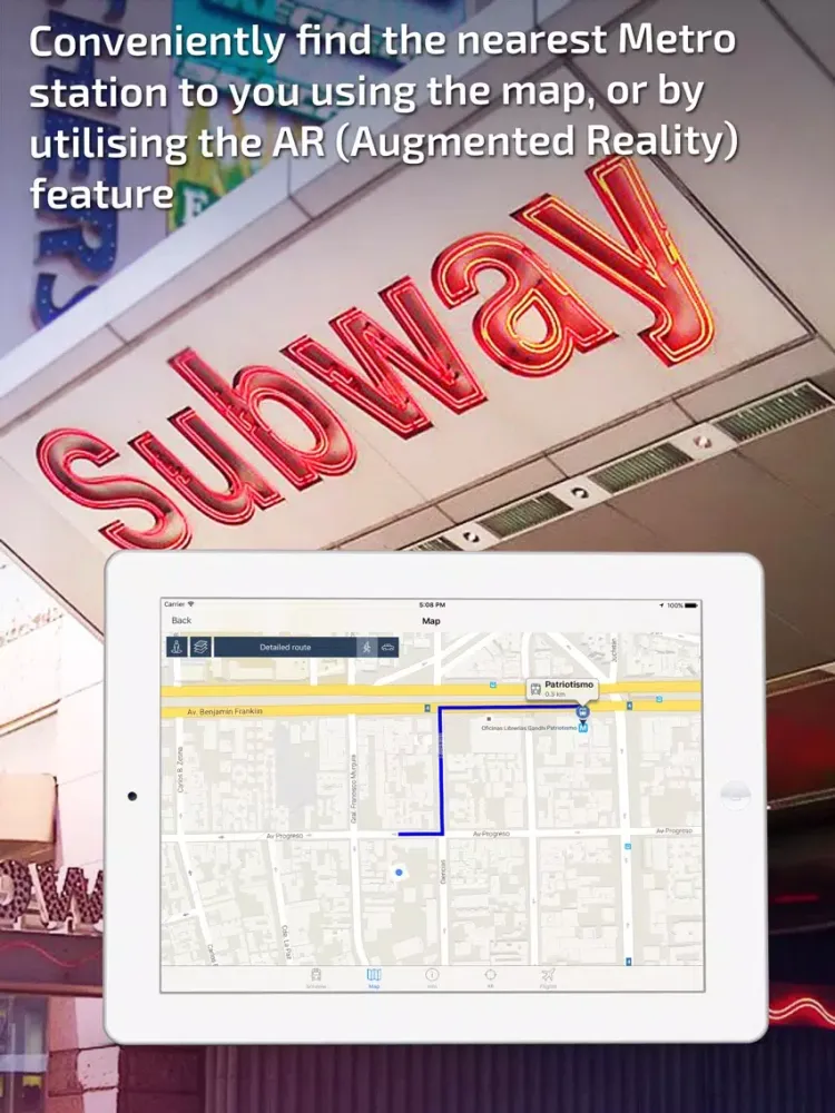 Mexico City Metro Guide and Route Planner iPad  Screenshots