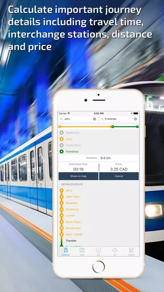 Captures d'écran de Montreal Metro Guide and Route Planner