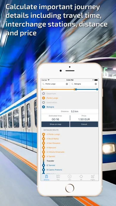 Rome Metro Guide and Route Planner Screenshots