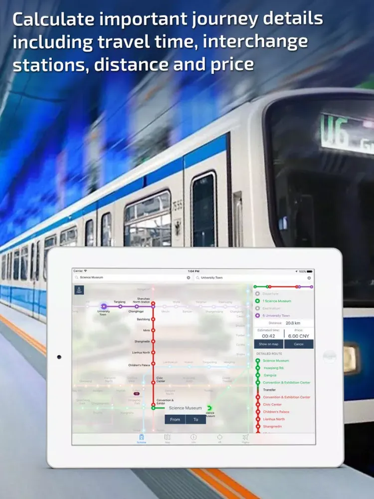 Zrzuty ekranu Shenzhen Metro Guide and Route Planner iPad 