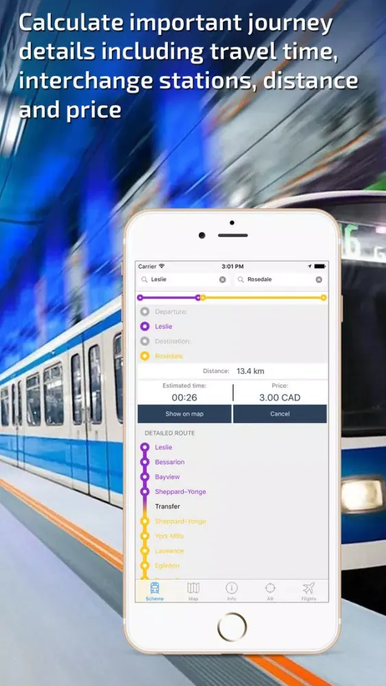 Captures d'écran de Toronto Subway Guide and Route Planner