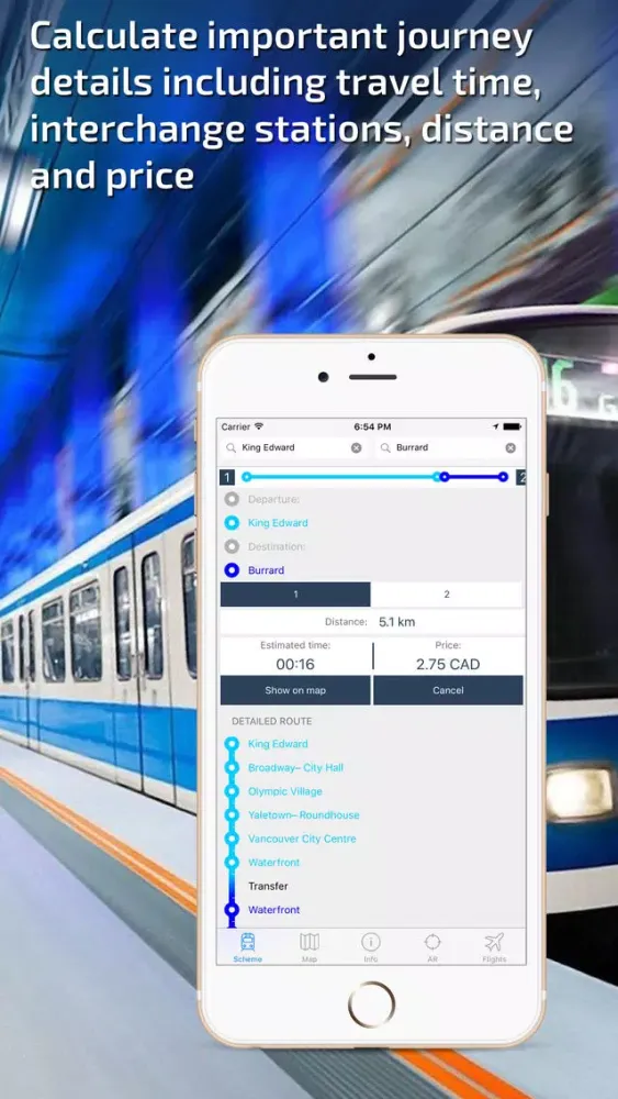 Vancouver Metro Guide and Route Planner Screenshots