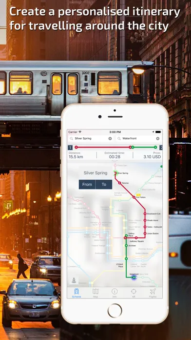 Washington DC Metro Guide and Route Planner Screenshots