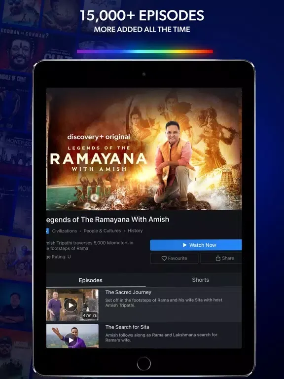 discovery+: Stream TV Shows iPad  Screenshots