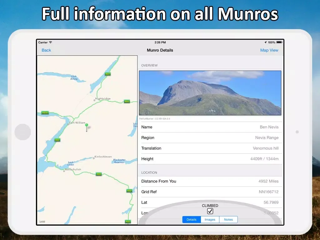 Скриншоты Munros iPad 