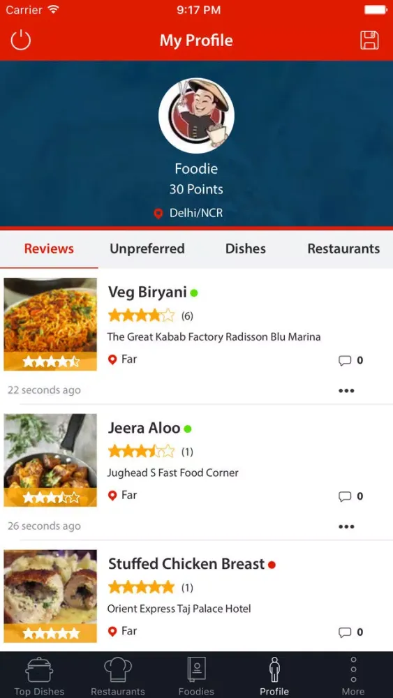 ภาพหน้าจอของ Foodie - Find Best Dishes
