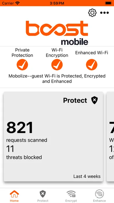 Capturas de pantalla de Boost Secure Connect